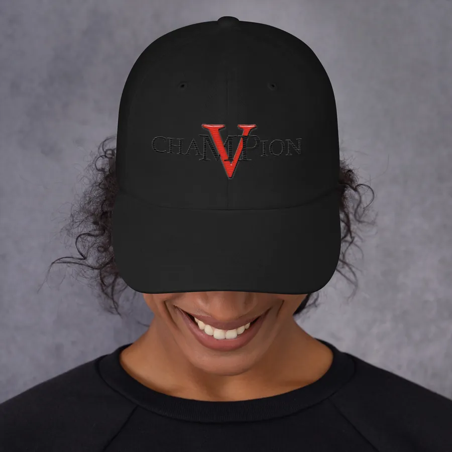 Champion MVP dad hat with the Champion MVP logo