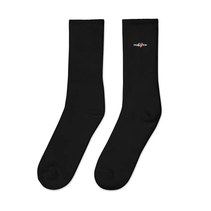 Champion MVP embroidered socks with the Champion MVP logo