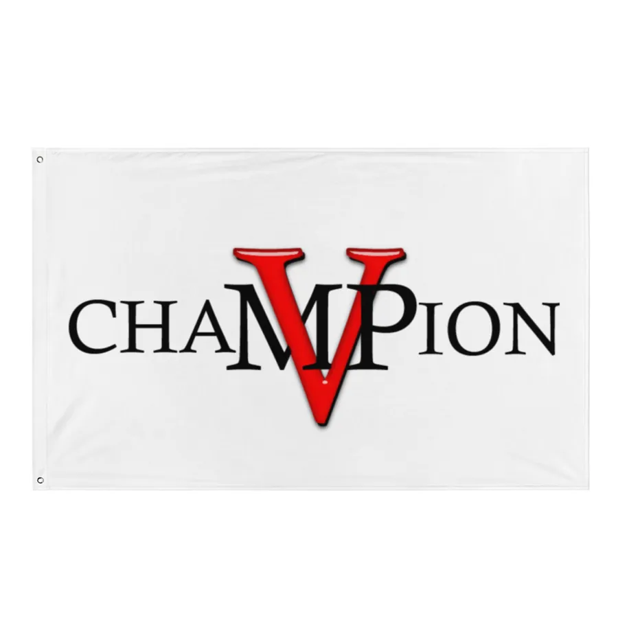 Champion MVP flag with the Champion MVP logo