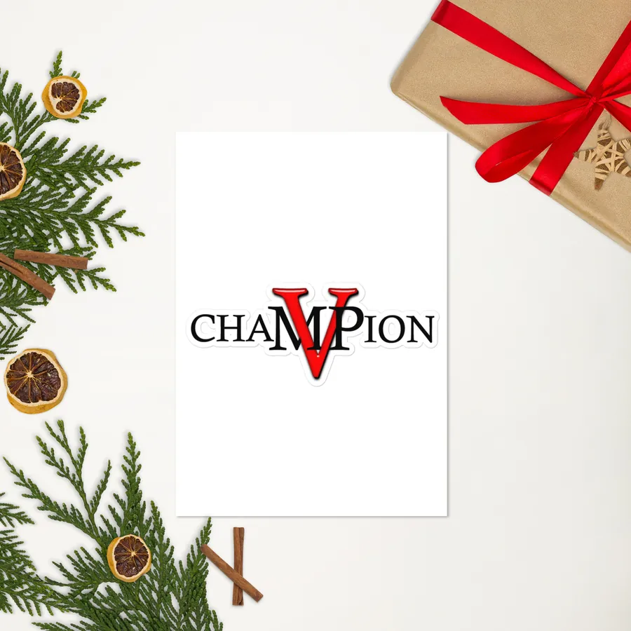 Champion MVP sticker sheet with the Champion MVP logo