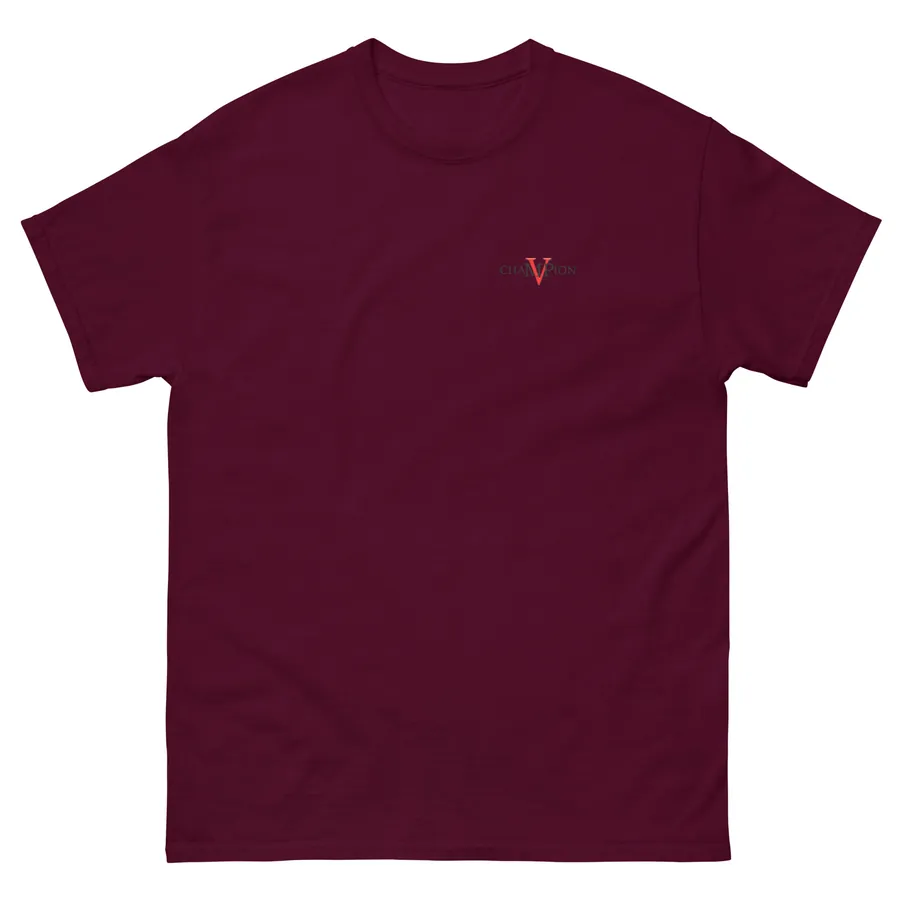Champion MVP unisex classic tee with the Champion MVP logo