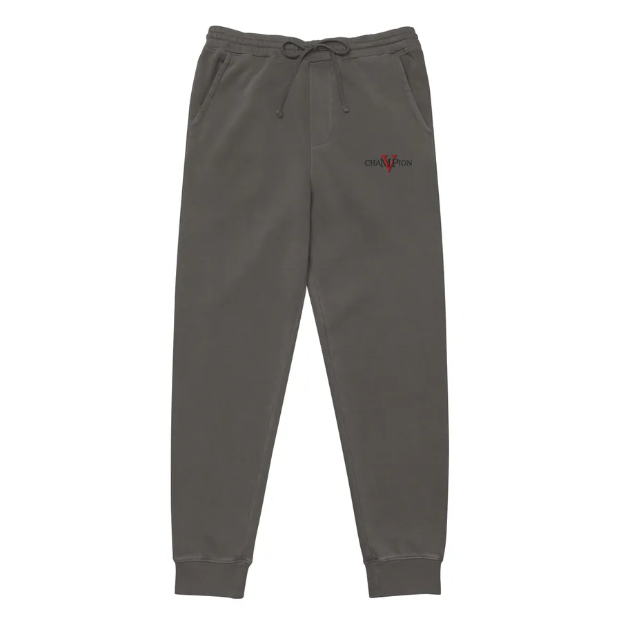 Champion MVP unisex pigment-dyed sweatpants with the Champion MVP logo