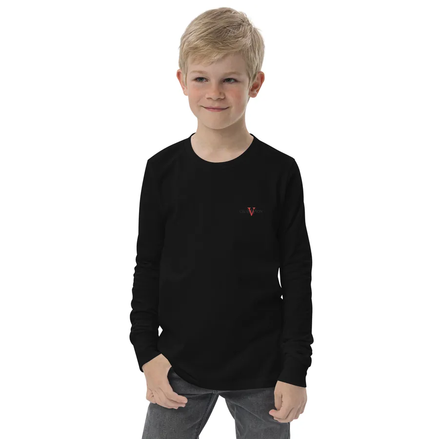 Champion MVP youth long sleeve tee with the Champion MVP logo